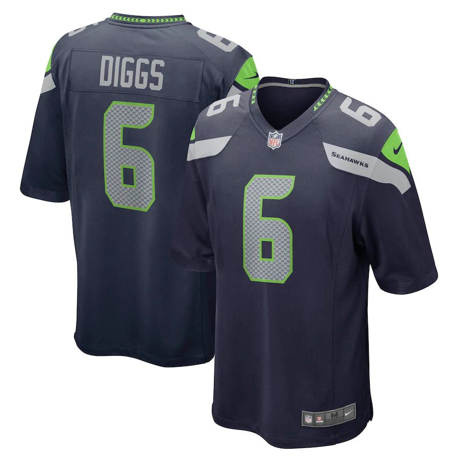 Men Seattle Seahawks #6 Quandre Diggs Nike College Navy Game NFL Jersey